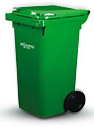 240 ltr Waste Bin with Flat Lid