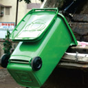 Garbage Bin lifted by Trucks