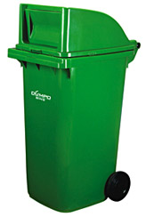 240 ltr Waste Bin with Wheels & Dome Lid